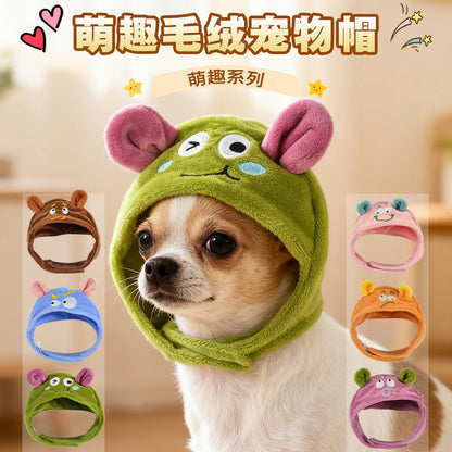 FUREVER365 Cute Pet Hat Soft Embroidery Dog Cap Cat Headwear Birthday Party Holiday Costume Accessory
