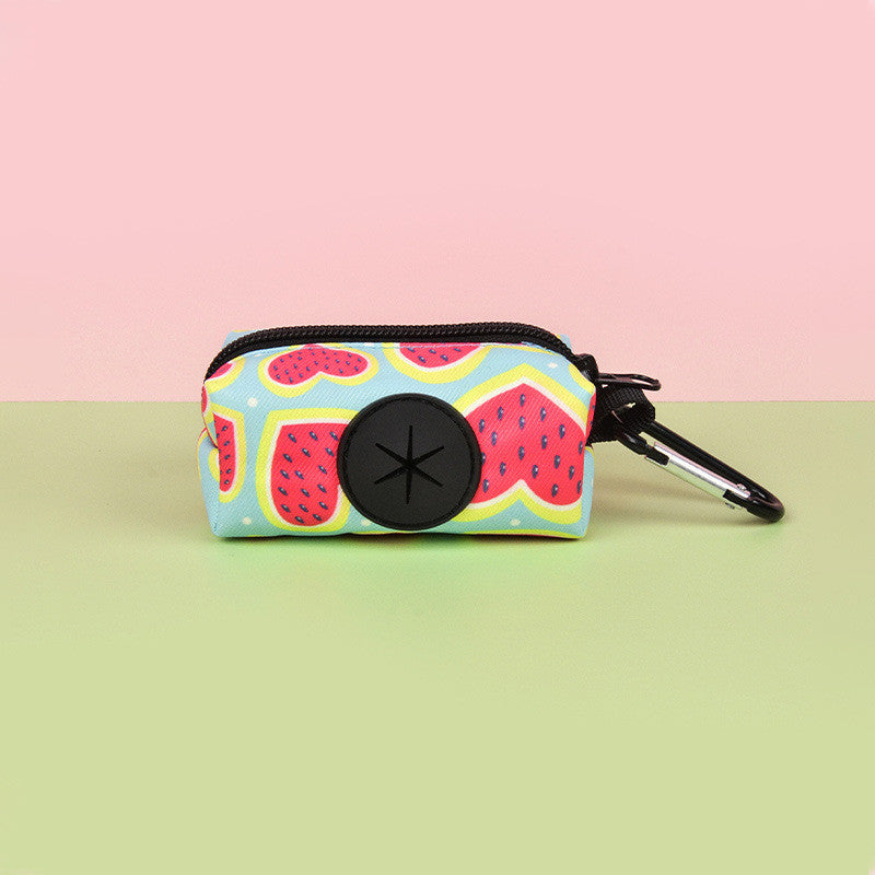 FUREVER365 Fashion Print Pet Waste Bag Dispenser Portable Dog Poop Bag Holder Case Outdoor Walking Bag
