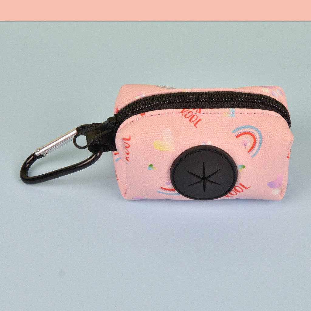 FUREVER365 Fashion Print Pet Waste Bag Dispenser Portable Dog Poop Bag Holder Case Outdoor Walking Bag