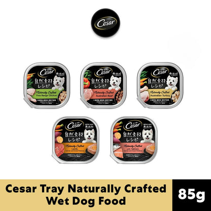 Cesar Naturally Crafted Wet Dog Food Tray - All Flavor 85g Per Pack