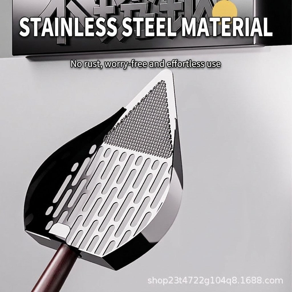 Heavy Duty Stainless Steel Cat Litter Scoop Metal Poop Shovel Sifter Tofu Bentonite Litter Cleaner