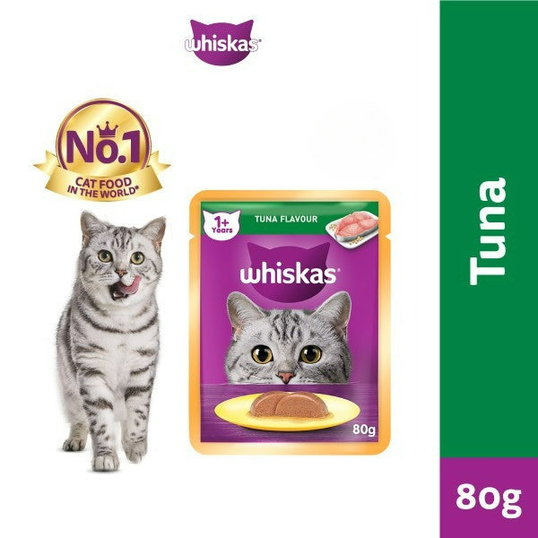 Whiskas Pouch Wet Cat Food For Adult Cat 80g