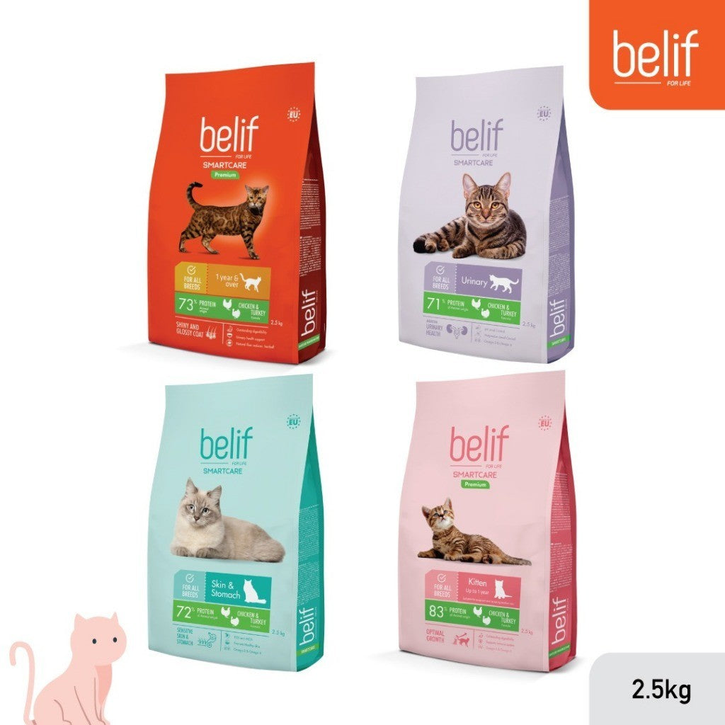 Belif Dry Food (Kitten/Adult/Sensitive Skin & Stomach/Urinary) 2.5kg | Cat Dry Food