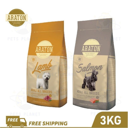 Araton Adult Dog Food 3KG (Poultry / Lamb / Salmon)