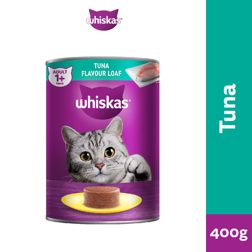 Whiskas Canned Cat Food Can Adult Cat Tuna/ Ocean Fish/ Sardines 400g (1 Can)
