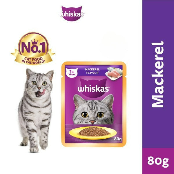 Whiskas Pouch Wet Cat Food For Adult Cat 80g