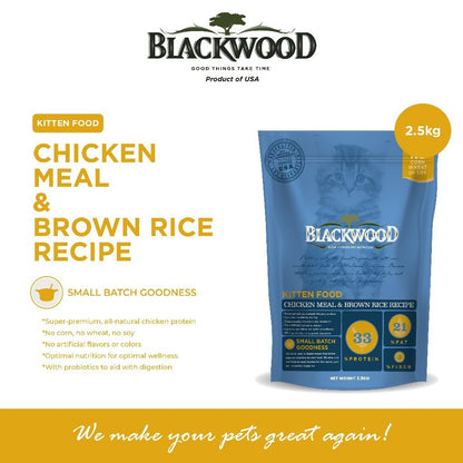 Makanan Kucing (2.5kg) Blackwood | Original / Adult Cat / Indoor / Kitten | Slow Cooked Pet Nutrition