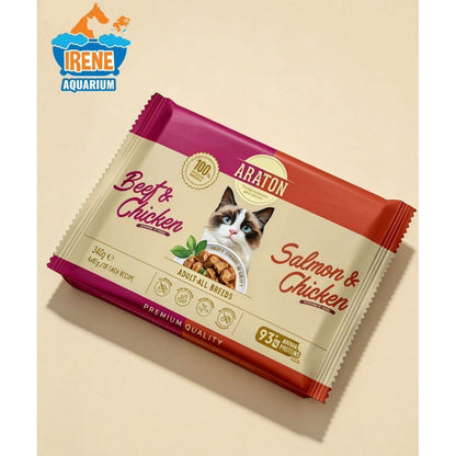 Araton Cat Pouch Set 4x85g (340g) - Beef Chicken/Salmon Chicken