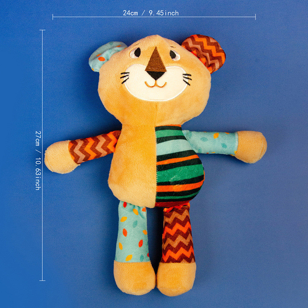 FUREVER365 Cute Pet Plush Toy Squeaky Dog Chew Toy Dog Crinkle Toy Boredom Relief Interactive Puppy