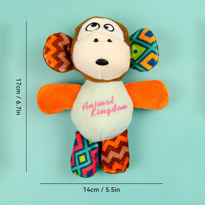 FUREVER365 Cute Pet Plush Toy Squeaky Dog Chew Toy Dog Crinkle Toy Boredom Relief Interactive Puppy