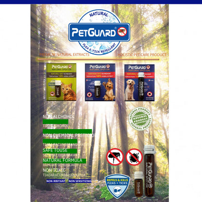 OFFERPETGUARD Natural Spot-on Anti Fleas Ticks Treatment Flea Ticks Spot on Anti Kutu Anti Itchy Skin