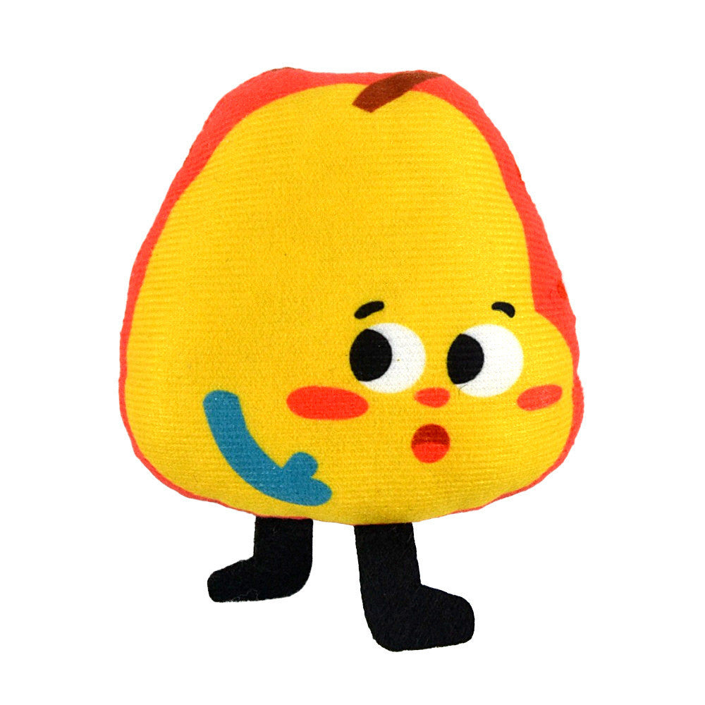 FUREVER365 Cute Pet Plush Crinkle Toy Squeaky Cat Toy Bite Resistant Fruit Floral Interactive Dog Toy