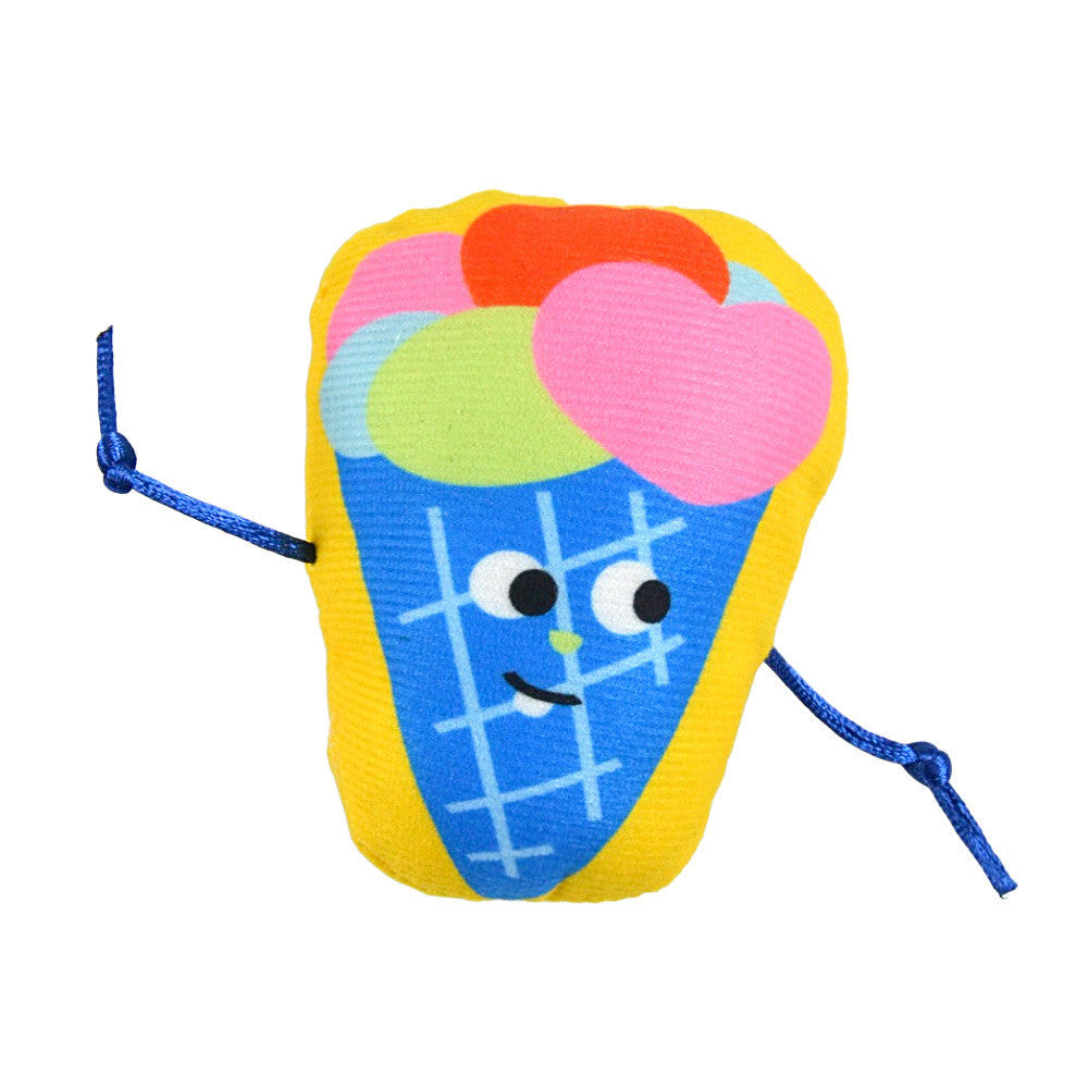 FUREVER365 Cute Pet Plush Crinkle Toy Squeaky Cat Toy Bite Resistant Fruit Floral Interactive Dog Toy
