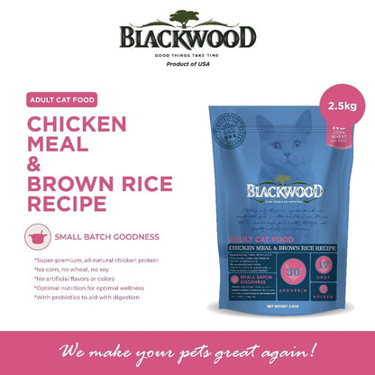 Makanan Kucing (2.5kg) Blackwood | Original / Adult Cat / Indoor / Kitten | Slow Cooked Pet Nutrition