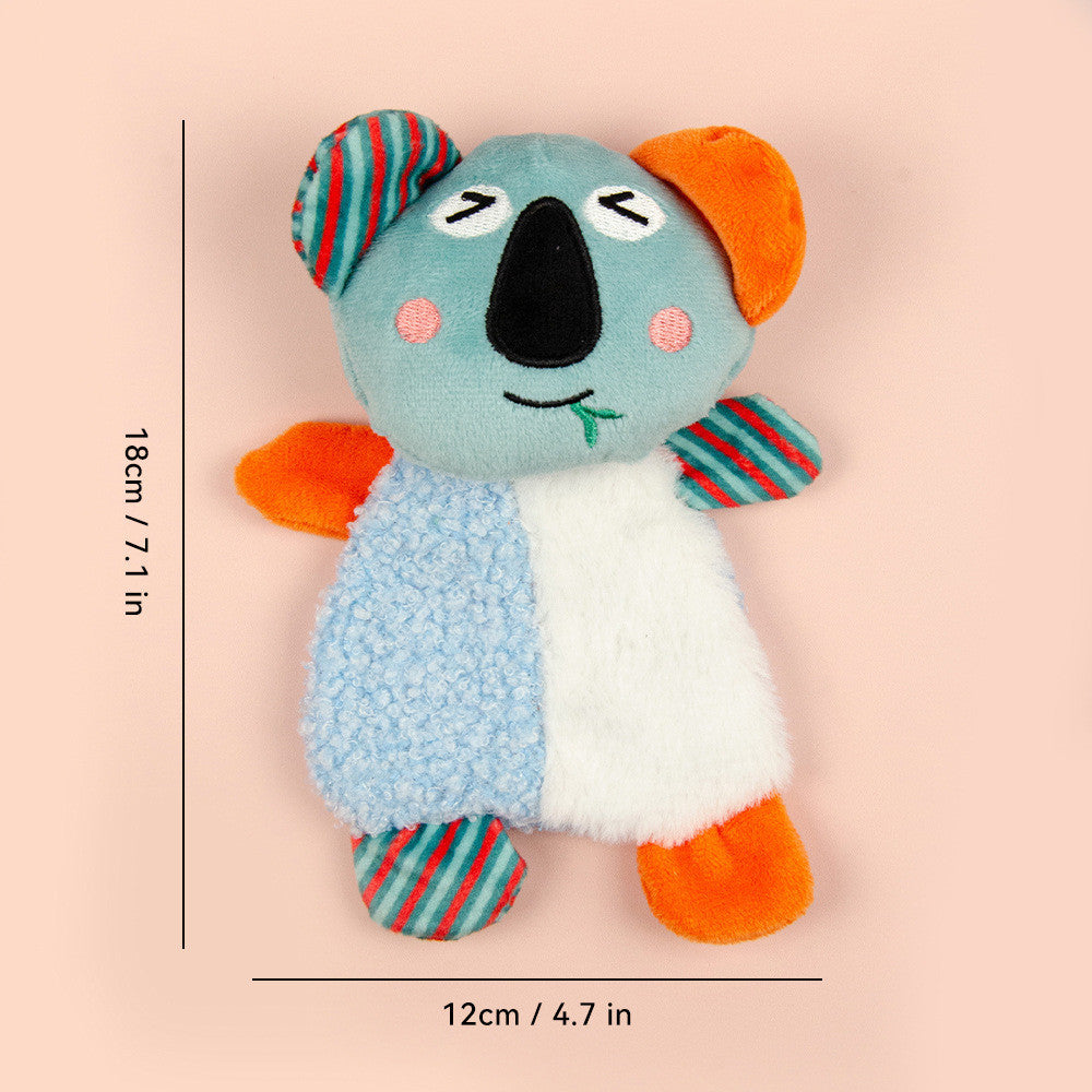 FUREVER365 Cute Pet Plush Toy Squeaky Dog Chew Toy Dog Crinkle Toy Boredom Relief Interactive Puppy