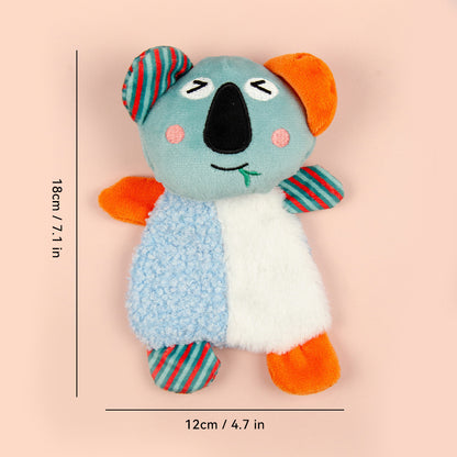 FUREVER365 Cute Pet Plush Toy Squeaky Dog Chew Toy Dog Crinkle Toy Boredom Relief Interactive Puppy