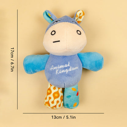 FUREVER365 Cute Pet Plush Toy Squeaky Dog Chew Toy Dog Crinkle Toy Boredom Relief Interactive Puppy