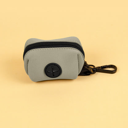 FUREVER365 Neoprene Pet Poop Bag Dispenser Waterproof Dog Waste Bag Holder Portable Case with Zipper