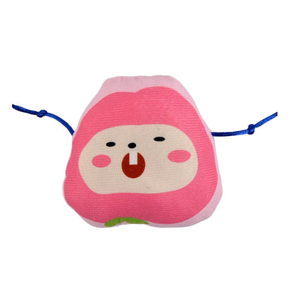 FUREVER365 Cute Pet Plush Crinkle Toy Squeaky Cat Toy Bite Resistant Fruit Floral Interactive Dog Toy