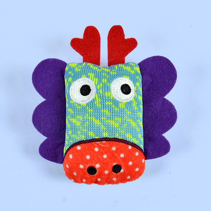 FUREVER365 Cute Pet Plush Toy with Bell Interactive Cat Toy Kitten Squeaky Chew Toy Boredom Relief