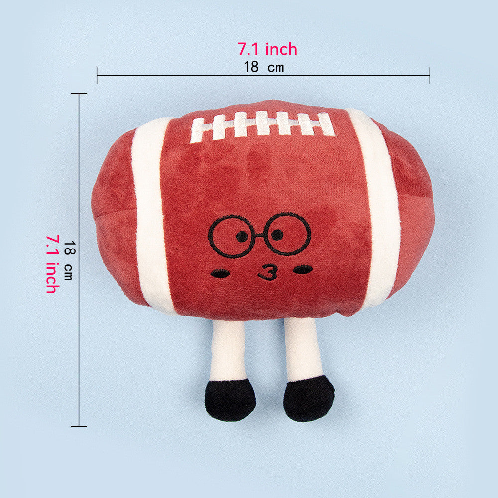 FUREVER365 Cute Pet Plush Toy Squeaky Dog Chew Toy Dog Crinkle Toy Boredom Relief Interactive Puppy