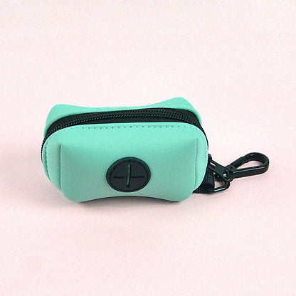 FUREVER365 Neoprene Pet Poop Bag Dispenser Waterproof Dog Waste Bag Holder Portable Case with Zipper