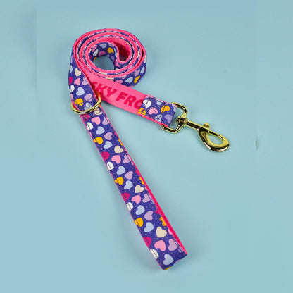 FUREVER365 Cute Pet Harness ID Tag Set Adjustable Cat Dog Vest Breathable Puppy Chest Strap Leash