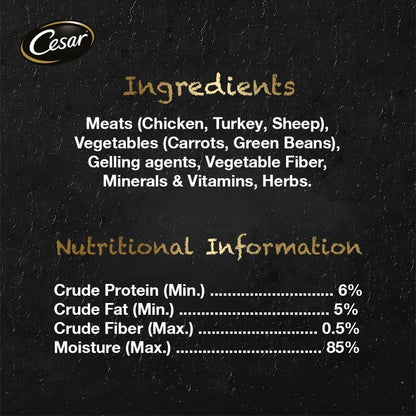 Cesar Naturally Crafted Wet Dog Food Tray - All Flavor 85g Per Pack