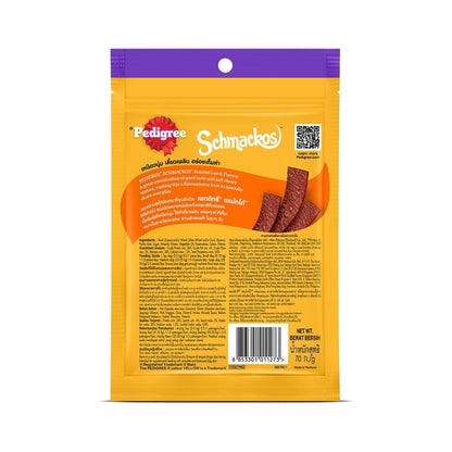 Pedigree Schmackos Dog Treats - Smoky Beef STIX / Grilled Liver STIX / Roasted Lamb STRAP / Chicken STRAP 70g