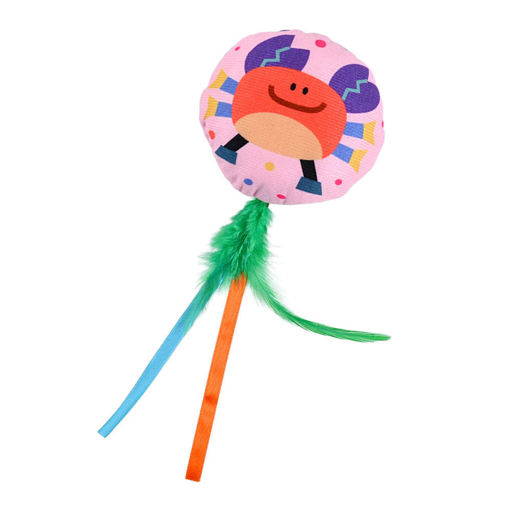 FUREVER365 Cute Pet Plush Crinkle Toy Squeaky Cat Toy Bite Resistant Fruit Floral Interactive Dog Toy