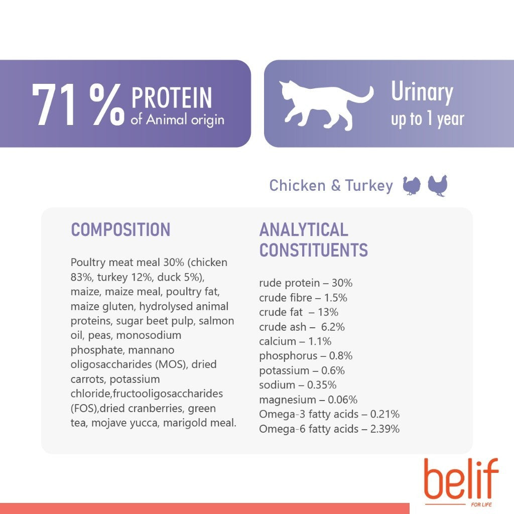 Belif Dry Food (Kitten/Adult/Sensitive Skin & Stomach/Urinary) 2.5kg | Cat Dry Food