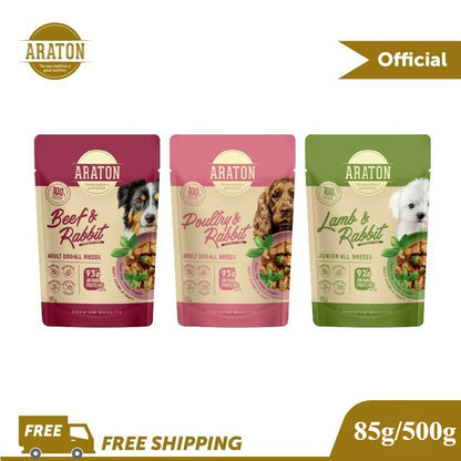 Dog Wet Food Pouch (85g) All Breed Dog | Araton