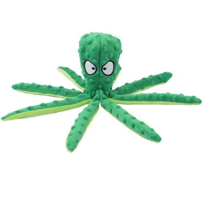 非上架链接（缺颜色）FUREVER365 Cute Octopus Pet Plush Toy Squeaky Dog Toy Interactive Cat Chew Toy Bite Resistant Molar