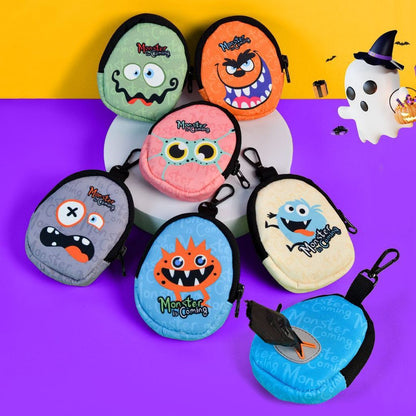 FUREVER365 Halloween Mini Monster Pet Waste Bag Dispenser Portable Dog Poop Bag Holder Case Dispenser
