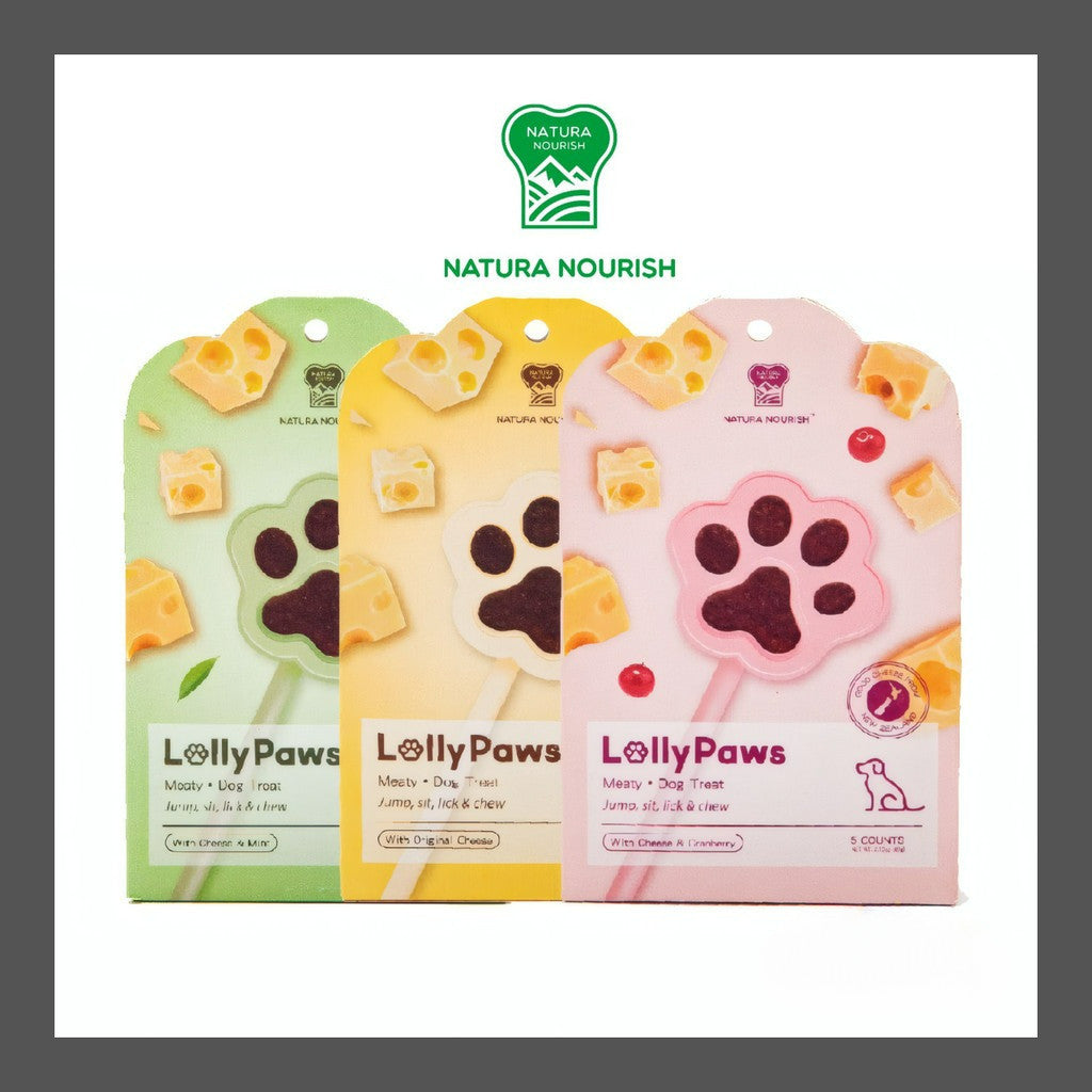 NATURA NOURISH Lolly Paws Cheese Dental Sticks Dog Treats/Training Snacks 12g/60g