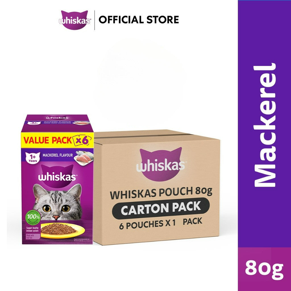 Whiskas Cat Wet Food Value Pack (80g x 6pack)