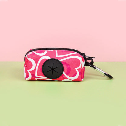 FUREVER365 Fashion Print Pet Waste Bag Dispenser Portable Dog Poop Bag Holder Case Outdoor Walking Bag