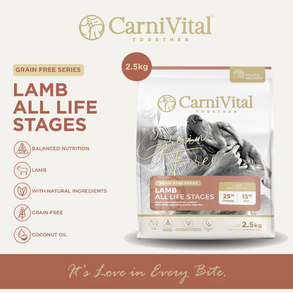 2.5kg Pack Dog Food | Puppy & Junior / Supreme Bite / Sensibite / Grain Free Salmon / Grain Free Lamb | CarniVital