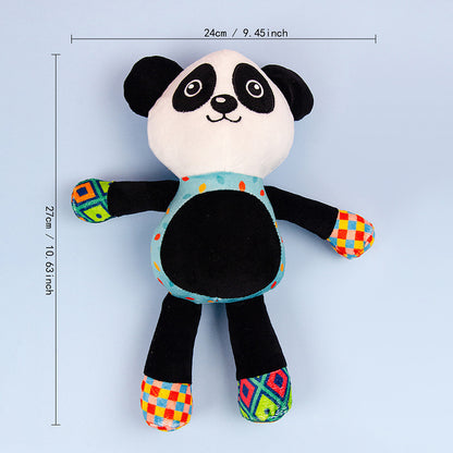 FUREVER365 Cute Pet Plush Toy Squeaky Dog Chew Toy Dog Crinkle Toy Boredom Relief Interactive Puppy