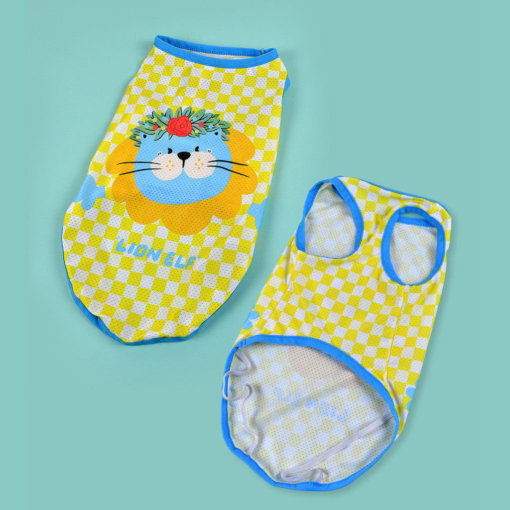 FUREVER365 Baju Kucing Summer Cooling Mesh Vest Lightweight Breathable Dog Shirt