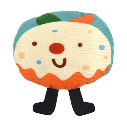 FUREVER365 Cute Pet Plush Crinkle Toy Squeaky Cat Toy Bite Resistant Fruit Floral Interactive Dog Toy