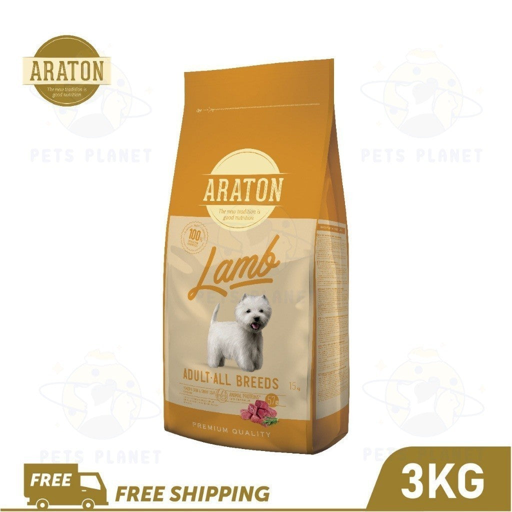 Araton Adult Dog Food 3KG (Poultry / Lamb / Salmon)