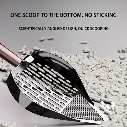 Heavy Duty Stainless Steel Cat Litter Scoop Metal Poop Shovel Sifter Tofu Bentonite Litter Cleaner