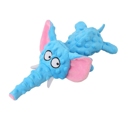 非上架链接（缺颜色）FUREVER365 Cute Elephant Pet Plush Toy No Stuffing Squeaky Dog Toy Interactive Crinkle Cat Molar Toy