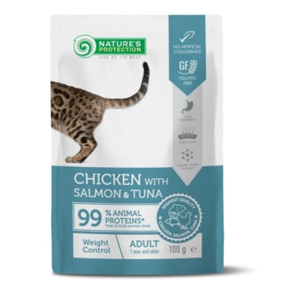 Nature's Protection *Wet Pouch Food* (100g) Kitten and Cat | Ocean Fish/Beef Turkey/Duck Chicken/Lamb | Urinary Hairball