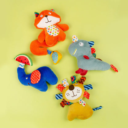 FUREVER365 Cute Pet Plush Toy Squeaky Dog Chew Toy Dog Crinkle Toy Boredom Relief Interactive Puppy