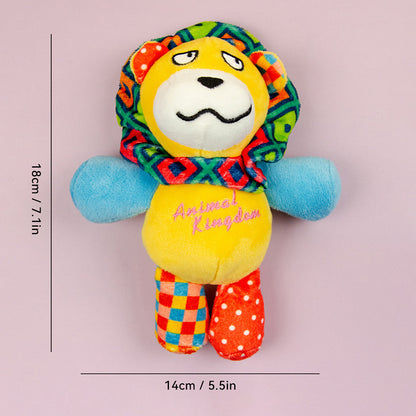 FUREVER365 Cute Pet Plush Toy Squeaky Dog Chew Toy Dog Crinkle Toy Boredom Relief Interactive Puppy