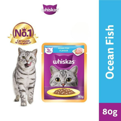 Whiskas Pouch Wet Cat Food For Adult Cat 80g