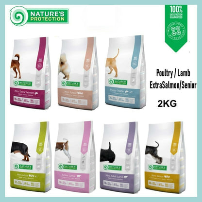 Nature's Protection Dry Feed Dry Dog Food - 2kg  Puppy Junior Senior Adult Dog Food Premium High Protein Dog Food