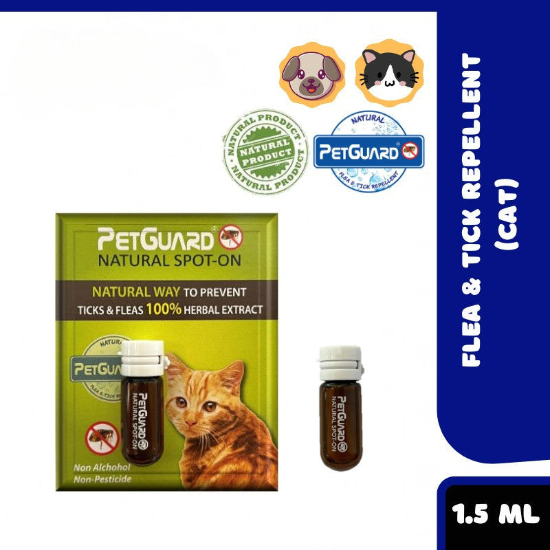 OFFERPETGUARD Natural Spot-on Anti Fleas Ticks Treatment Flea Ticks Spot on Anti Kutu Anti Itchy Skin